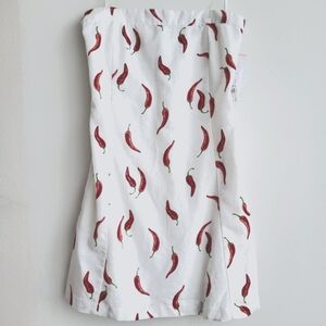 Jessica Simpson | Dresses | Nwt Jessica Simpson Linen Blend Strapless Chili  Pepper Print Dress Small | Poshmark